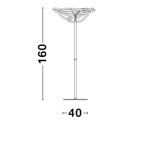 Lampa podłogowa - nowoczesna Mortilla H160cm LED 3000K złota