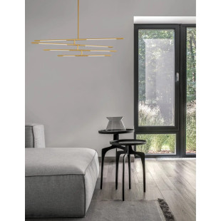 Lampa sufitowa 4 punktowa regulowana - ściemniacz triac Darren 84cm LED 3000K złoty mosiądz