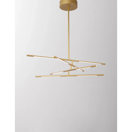 Lampa sufitowa 4 punktowa regulowana - ściemniacz triac Darren 84cm LED 3000K złoty mosiądz
