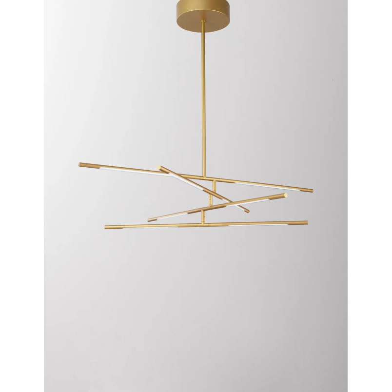 Lampa sufitowa 4 punktowa regulowana - ściemniacz triac Darren 84cm LED 3000K złoty mosiądz