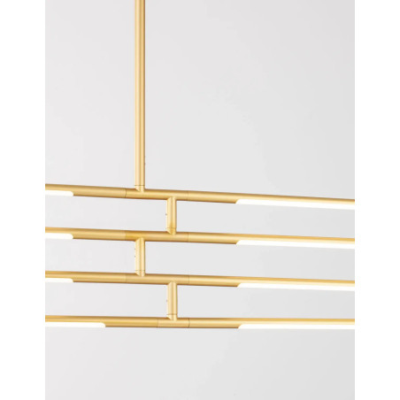 Lampa sufitowa 4 punktowa regulowana - ściemniacz triac Darren 84cm LED 3000K złoty mosiądz
