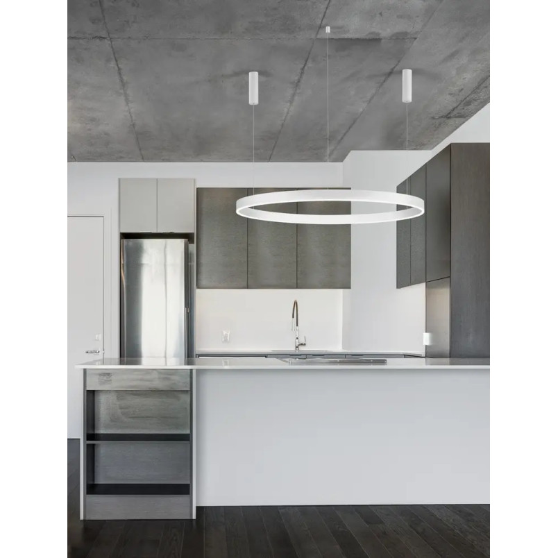 Lampa wisząca okrągła ring - ściemniacz triac Lupia 120cm LED 3000K biała