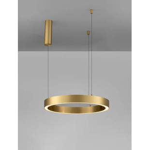 Lampa wisząca ring ze ściemniaczem triac Fonnta 60cm LED 3000K złoty mosiądz