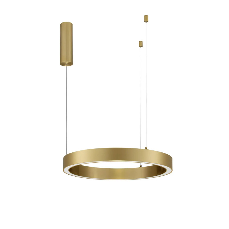 Lampa wisząca ring ze ściemniaczem triac Fonnta 60cm LED 3000K złoty mosiądz