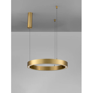 Lampa wisząca ring ze ściemniaczem triac Fonnta 60cm LED 3000K złoty mosiądz