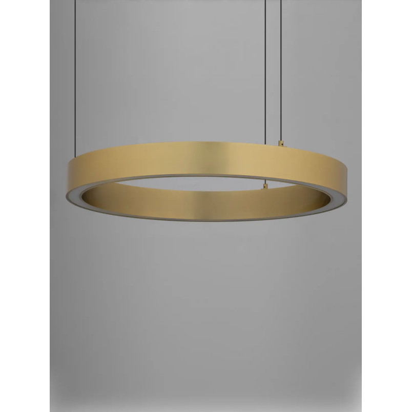 Lampa wisząca ring ze ściemniaczem triac Fonnta 60cm LED 3000K złoty mosiądz