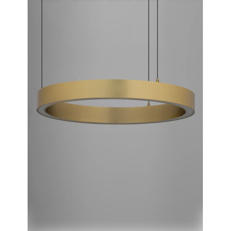 Lampa wisząca ring ze ściemniaczem triac Fonnta 60cm LED 3000K złoty mosiądz