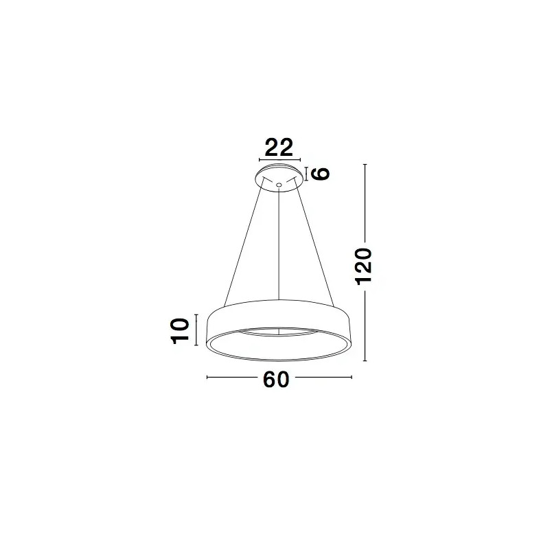 Lampa wisząca okrągła - ring Surdo 60cm LED 4000K biała