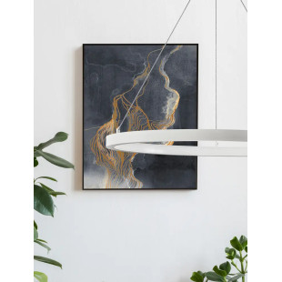 Lampa wisząca okrągła - ring Baffi 60cm LED 3000K biała
