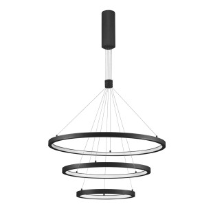Lampa wisząca 3 okręgi Baffi 40/60/80vm LED 3000K czarna