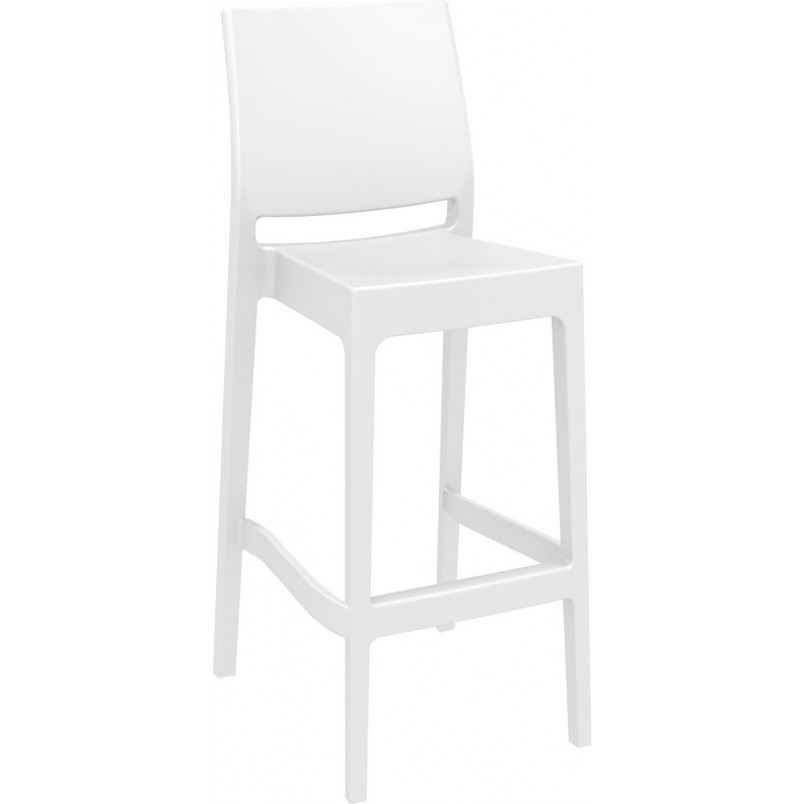 Krzesło barowe Maya Bar Siesta - Białe, 75cm - Komfort i styl