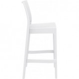 Krzesło barowe Maya Bar Siesta - Białe, 75cm - Komfort i styl
