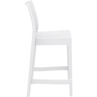 Krzesło barowe Maya Bar Siesta - Białe, 65cm | Kup teraz!