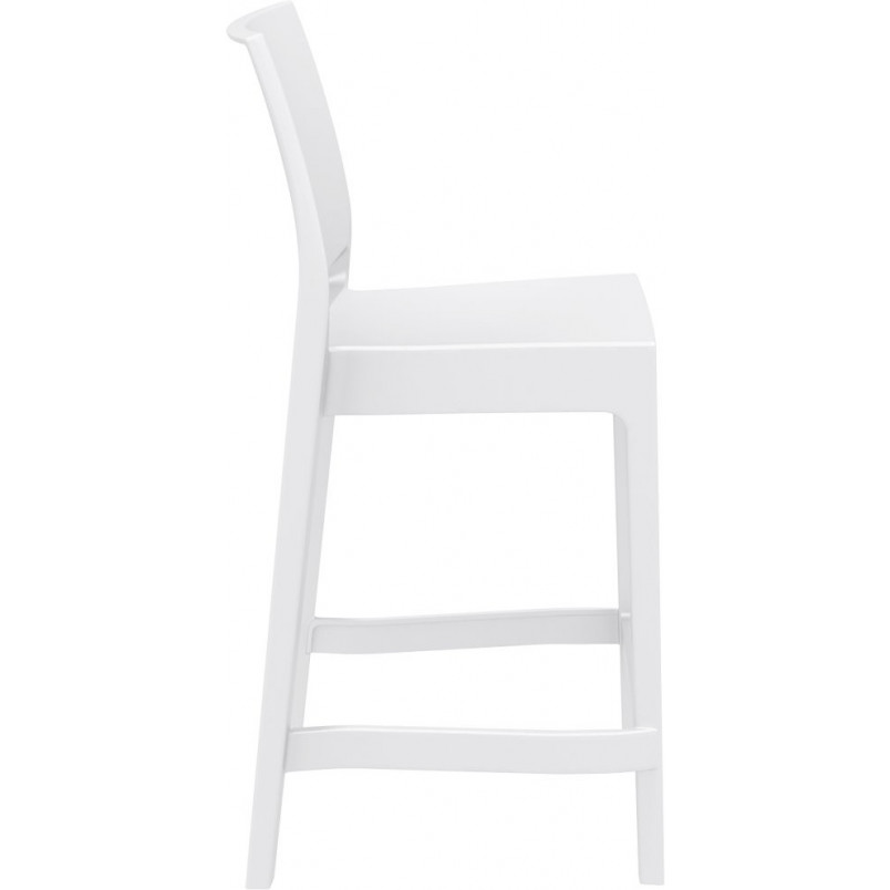 Krzesło barowe Maya Bar Siesta - Białe, 65cm | Kup teraz!