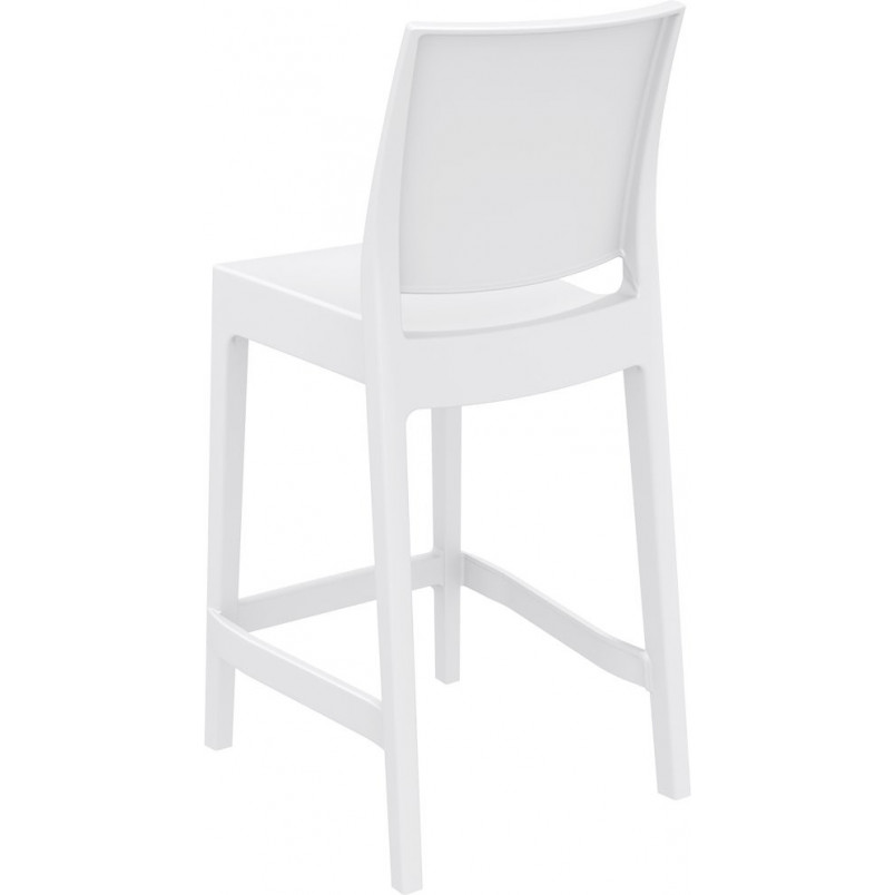 Krzesło barowe Maya Bar Siesta - Białe, 65cm | Kup teraz!