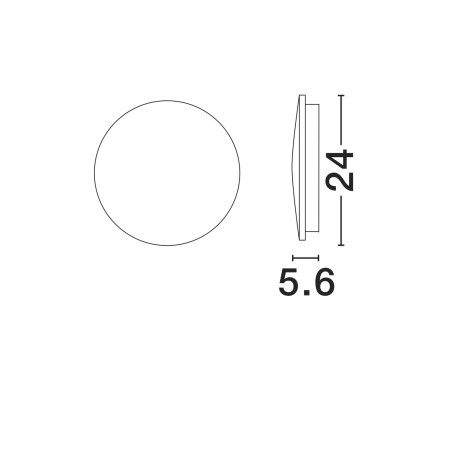 Kinkiet zewnętrzny okrągły Jonico 24cm LED 3000K IP65 biały