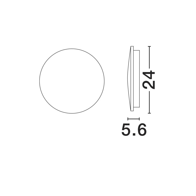 Kinkiet zewnętrzny okrągły Jonico 24cm LED 3000K IP65 czarny