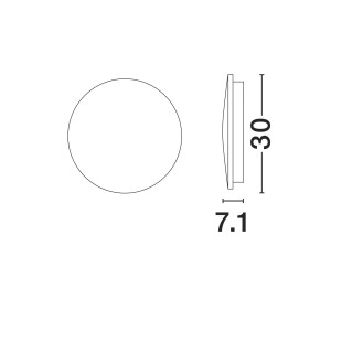 Kinkiet zewnętrzny okrągły Jonico 30cm LED 3000K IP65 czarny