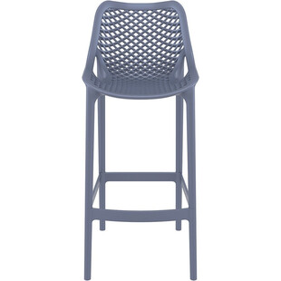 Krzesło barowe Air Bar Siesta | Szare, ażurowe, 75cm