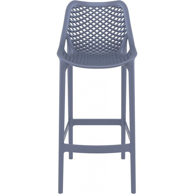 Krzesło barowe Air Bar Siesta | Szare, ażurowe, 75cm