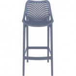Krzesło barowe Air Bar Siesta | Szare, ażurowe, 75cm