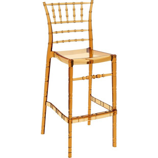 Krzesło barowe glamour Chiavari Siesta | Bursztynowe, przezroczyste