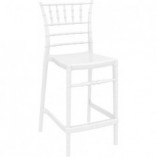 Krzesło barowe glamour Chiavari Siesta - Białe, 65cm