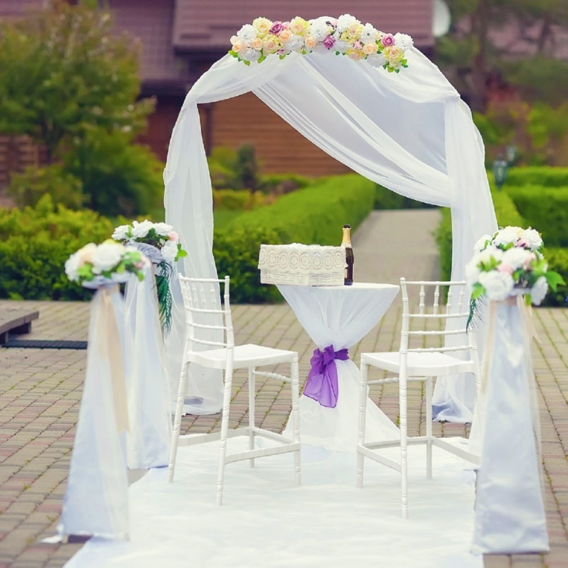 Krzesło barowe glamour Chiavari Siesta - Białe, 65cm