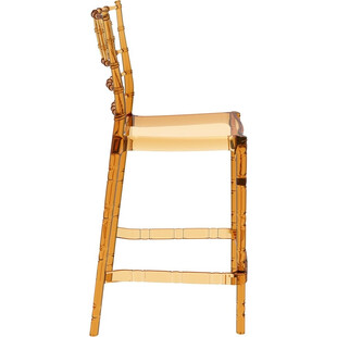 Krzesło barowe glamour Chiavari Siesta | Bursztynowe, przezroczyste