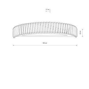 Kinkiet kryształowy Luxora 59cm LED 3000K Nowodvorski