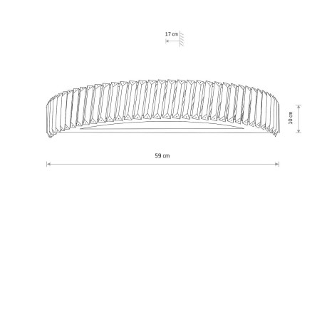 Kinkiet kryształowy Luxora 59cm LED 3000K Nowodvorski