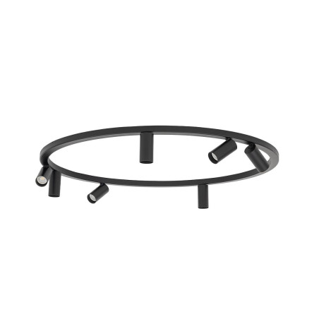 Plafon okrągły z reflektorkami Fourty Round VII 80cm czarny Nowodvorski