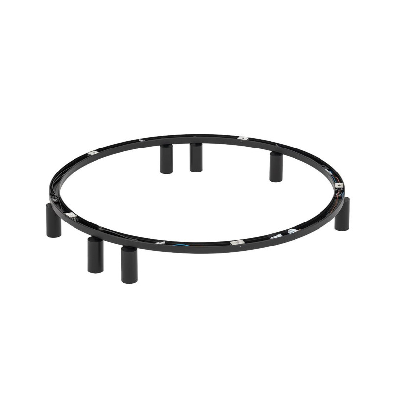 Plafon okrągły z reflektorkami Fourty Round VII 80cm czarny Nowodvorski