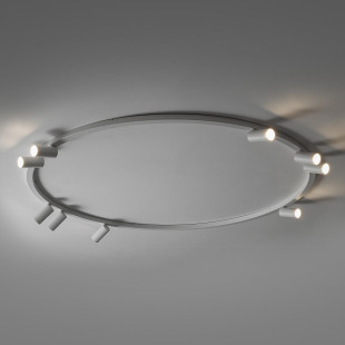 Plafon okrągły z reflektorkami Fourty Round IX 116cm biały Nowodvorski