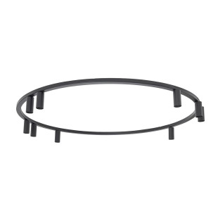 Plafon okrągły z reflektorkami Fourty Round IX 116cm czarny Nowodvorski