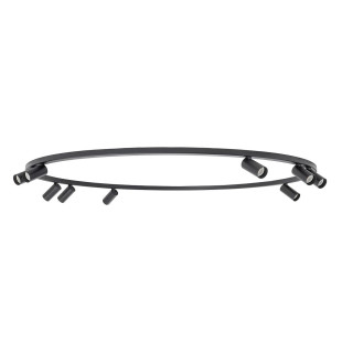 Plafon okrągły z reflektorkami Fourty Round IX 116cm czarny Nowodvorski