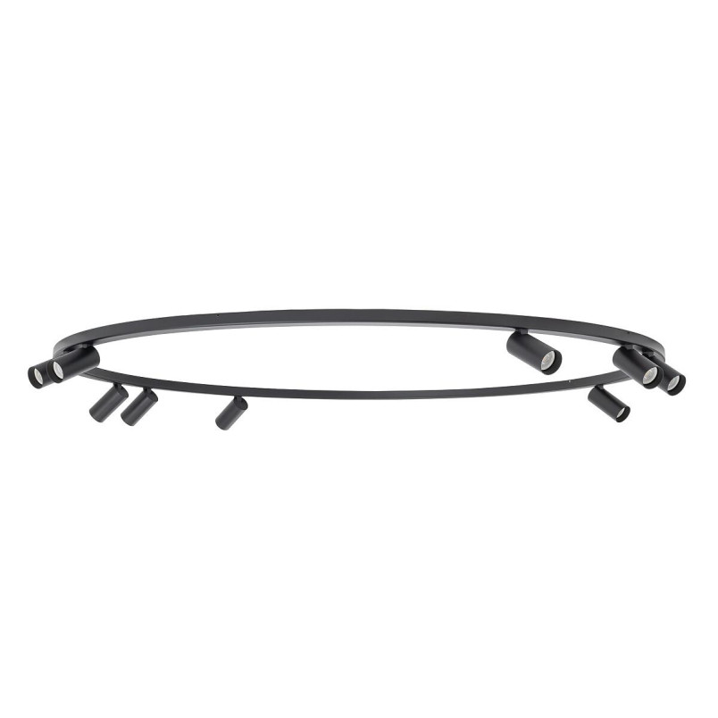 Plafon okrągły z reflektorkami Fourty Round IX 116cm czarny Nowodvorski