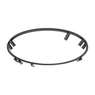 Plafon okrągły z reflektorkami Fourty Round IX 116cm czarny Nowodvorski