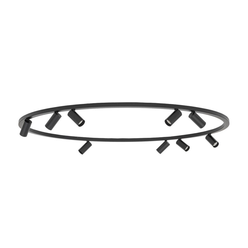 Plafon okrągły z reflektorkami Fourty Round IX 116cm czarny Nowodvorski