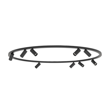 Plafon okrągły z reflektorkami Fourty Round IX 116cm czarny Nowodvorski