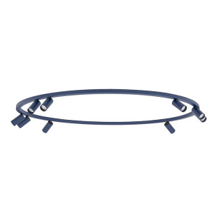 Plafon okrągły z reflektorkami Fourty Round IX 116cm granatowy Nowodvorski
