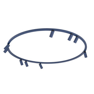 Plafon okrągły z reflektorkami Fourty Round IX 116cm granatowy Nowodvorski