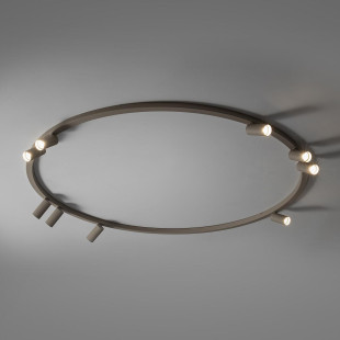 Plafon okrągły z reflektorkami Fourty Round IX 116cm beżowy Nowodvorski