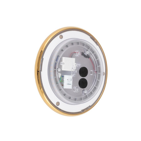 Kinkiet zewnętrzny okrągły Astra 21cm LED IP65 złoty lustrzany Nowodvorski
