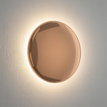 Kinkiet zewnętrzny okrągły Astra 21cm LED IP65 brąz lustrzany Nowodvorski