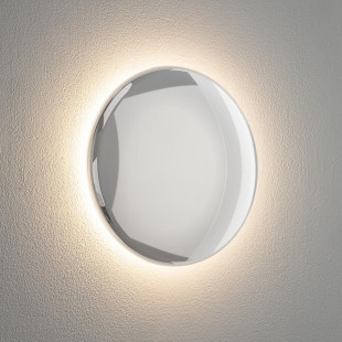 Kinkiet zewnętrzny okrągły Astra 21cm LED IP65 chrom lustrzany Nowodvorski