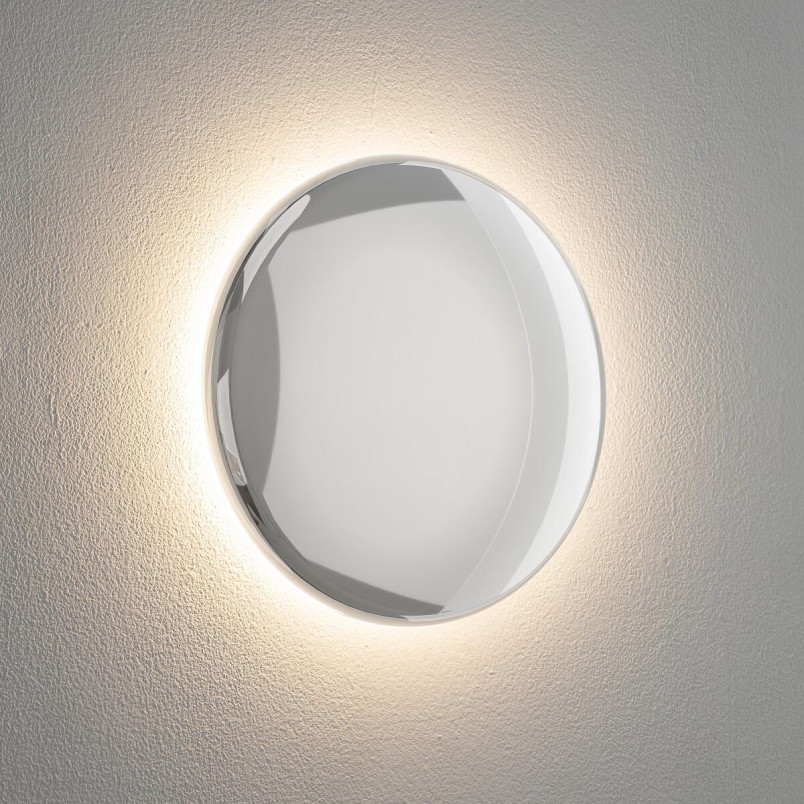 Kinkiet zewnętrzny okrągły Astra 21cm LED IP65 chrom lustrzany Nowodvorski