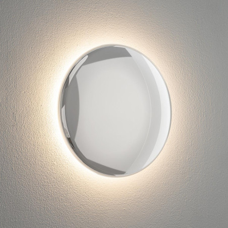 Kinkiet zewnętrzny okrągły Astra 21cm LED IP65 chrom lustrzany Nowodvorski