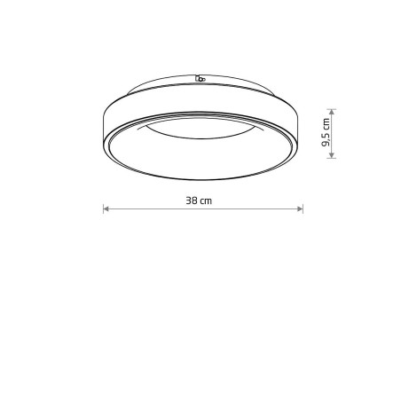 Plafon okrągły modern Nikki 38cm LED 32W 4000K beżowy Nowodvorski