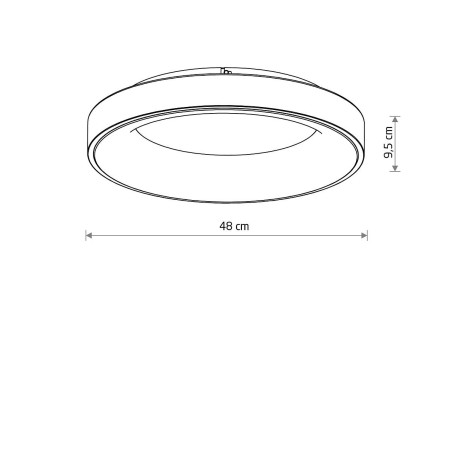 Plafon okrągły modern Nikki 48cm LED 48W 3000K beżowy Nowodvorski